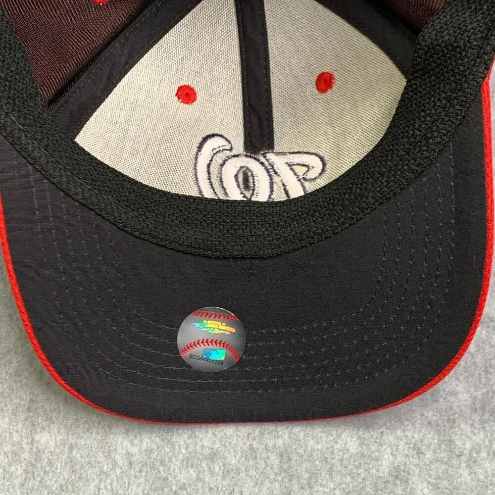 Washington Nationals Hat Cap Youth Red Strap Back Team MLB OC Sports Embroidered